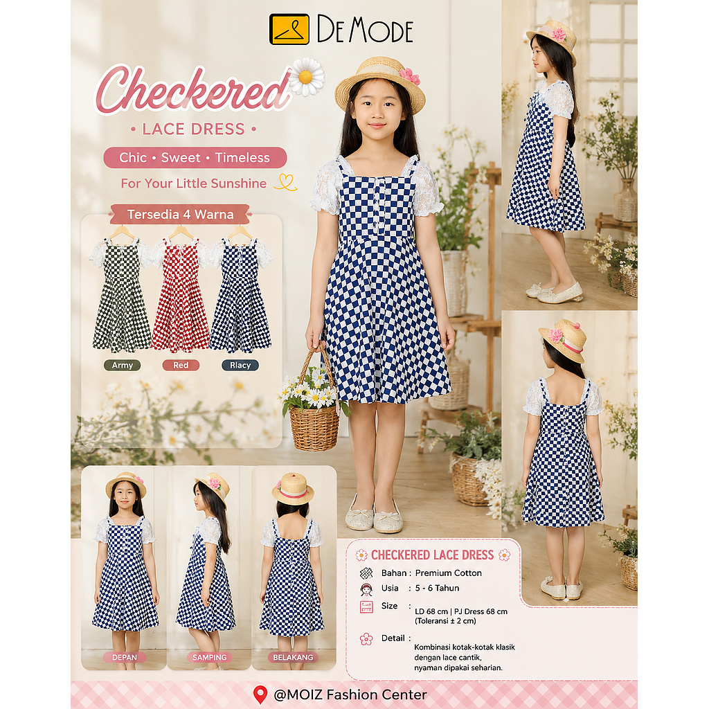 Chessy Puff Dress(DK.084)