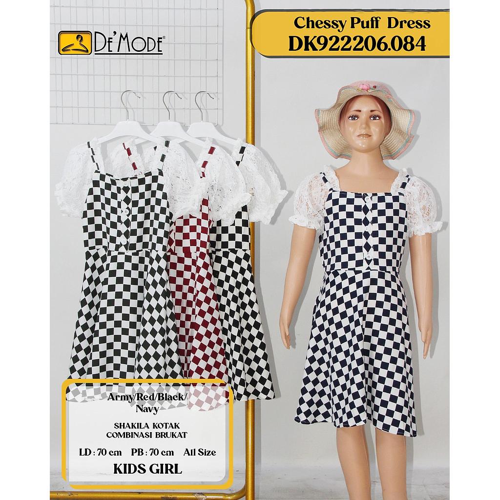 Chessy Puff Dress(DK.084)