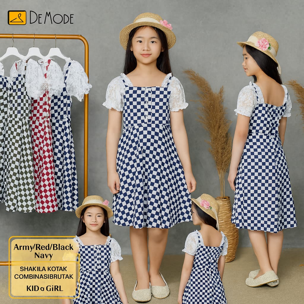 Chessy Puff Dress(DK.084)