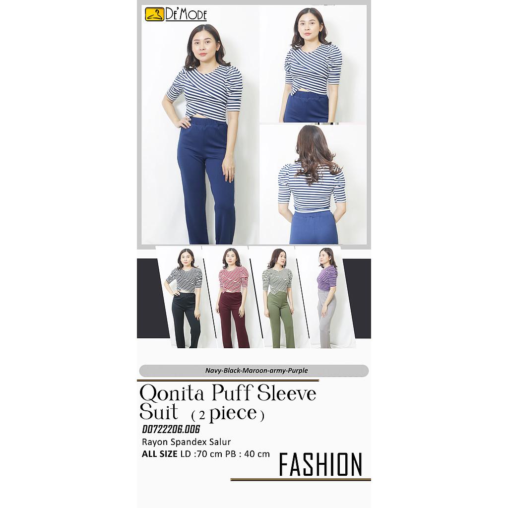 qonita Puff sleeve simplu suit(DO.006)