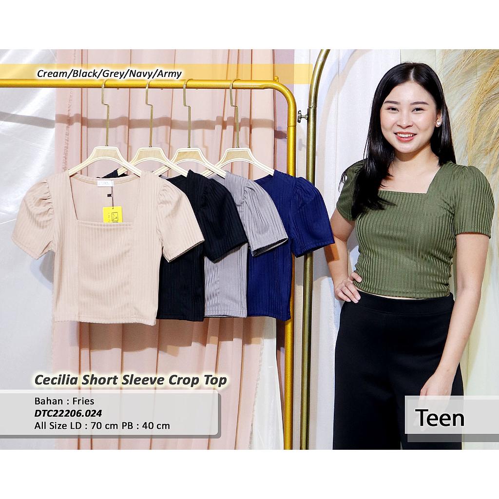 Cecilia Short Sleeve Crop Top(DT.024)