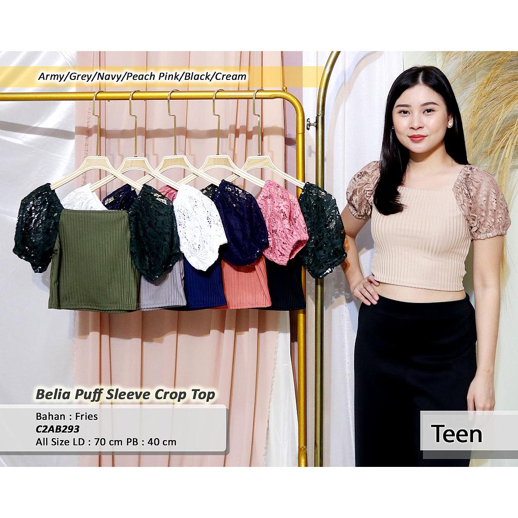 Belia Puff Sleeve Crop Top