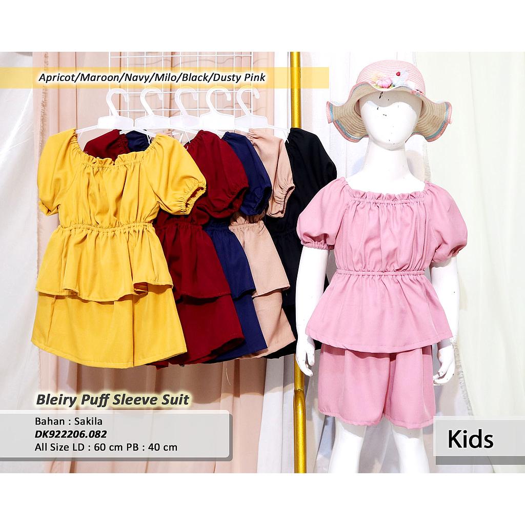 Bleiry Puff Sleeve Suit(DK.082)