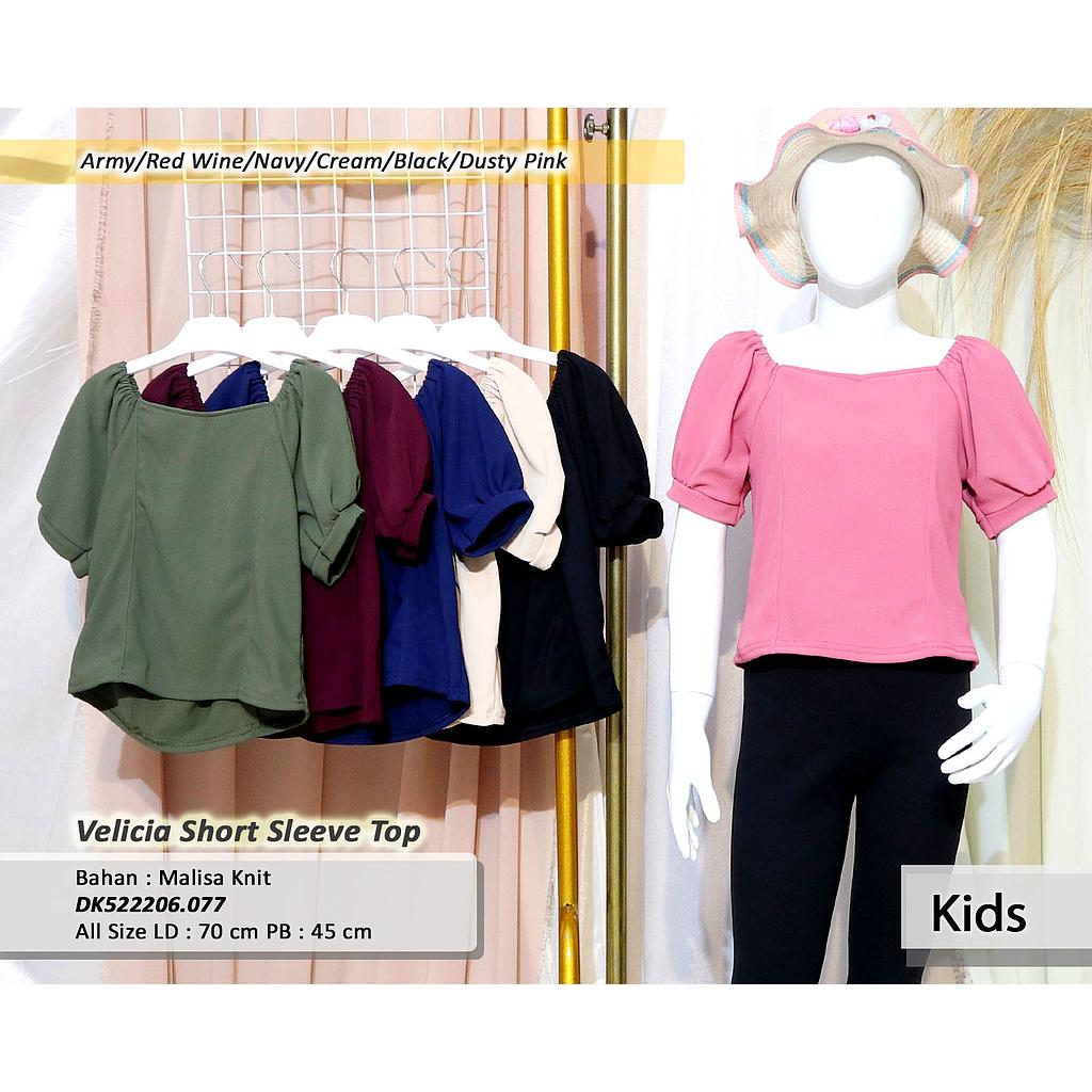 Velicia Short Sleeve Top(DK.077)