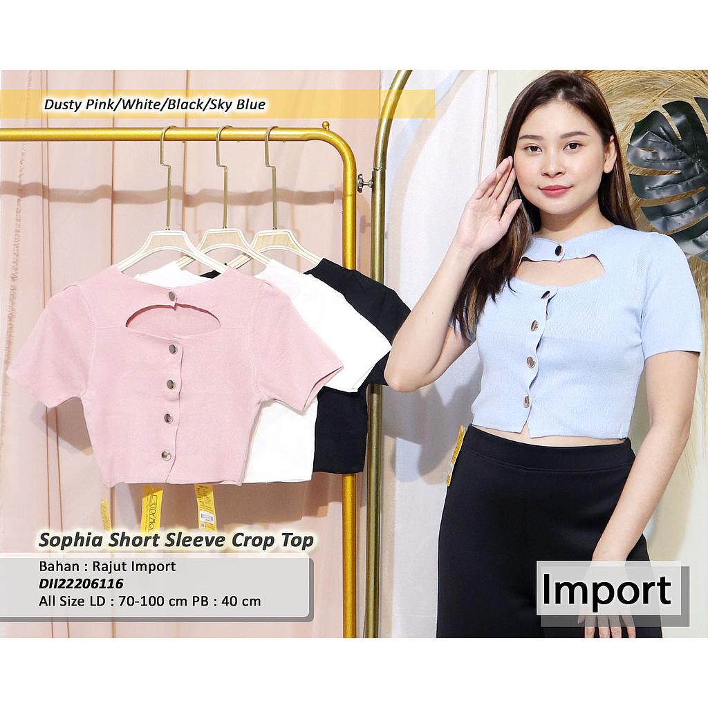 Sophia Short Sleeve Crop Top