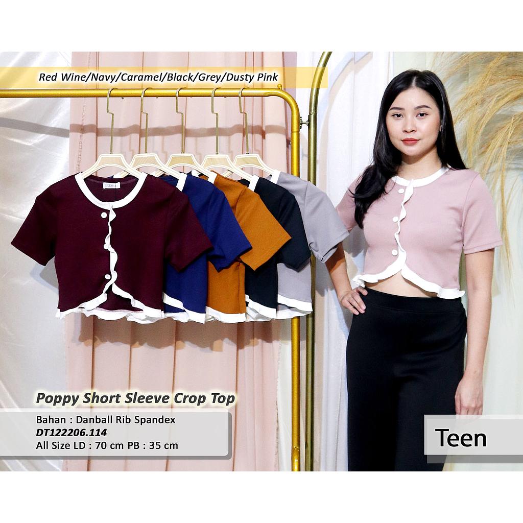 Poppy Short Sleeve Crop Top(DT.114)