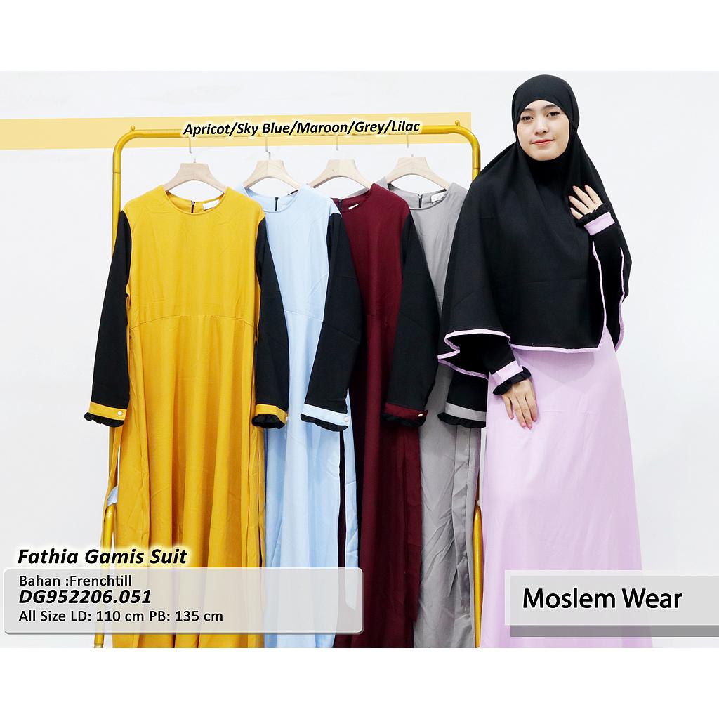 Fathia syar'i gamis+bergo(DG.051)