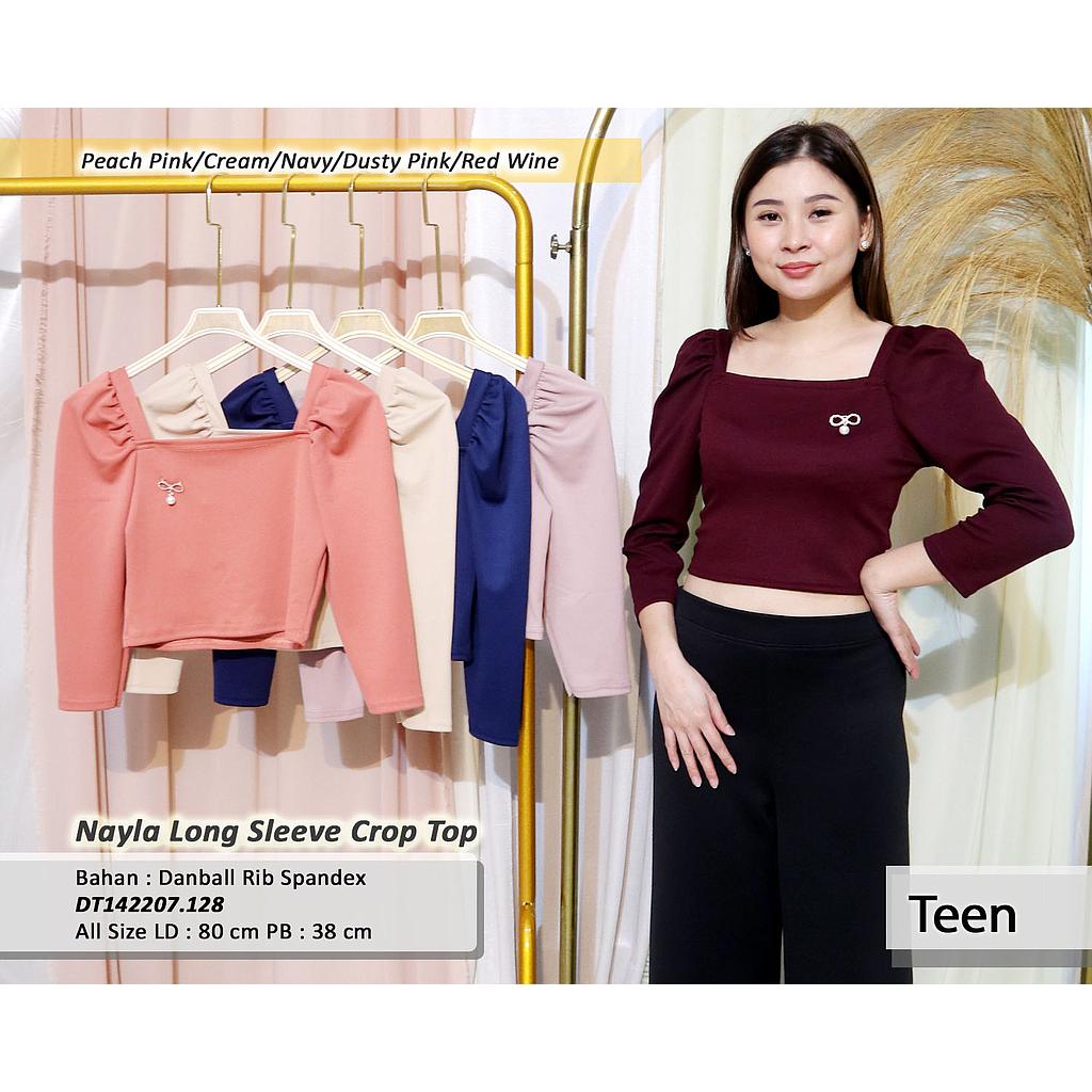 Nayla Long Sleeve Crop Top(DT.128)