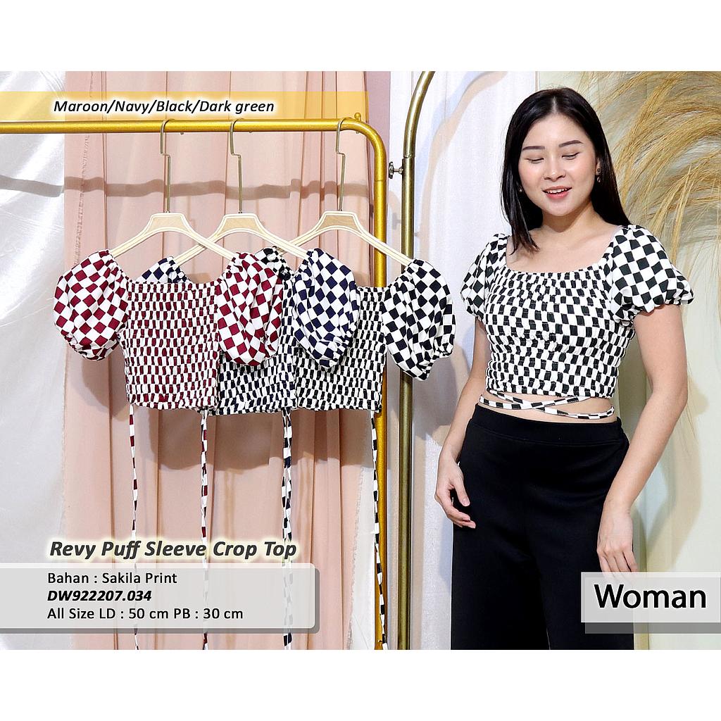 revy puff sleeve crop top(DW.034)