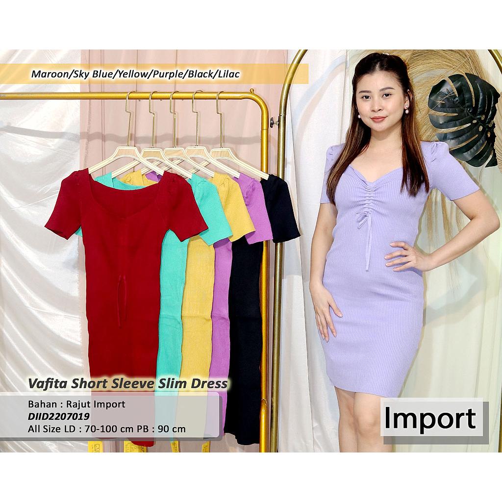 Vafita Short Sleeve Slim Dress