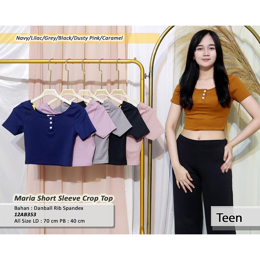 Maria Short Sleeve Crop Top(AB 353)
