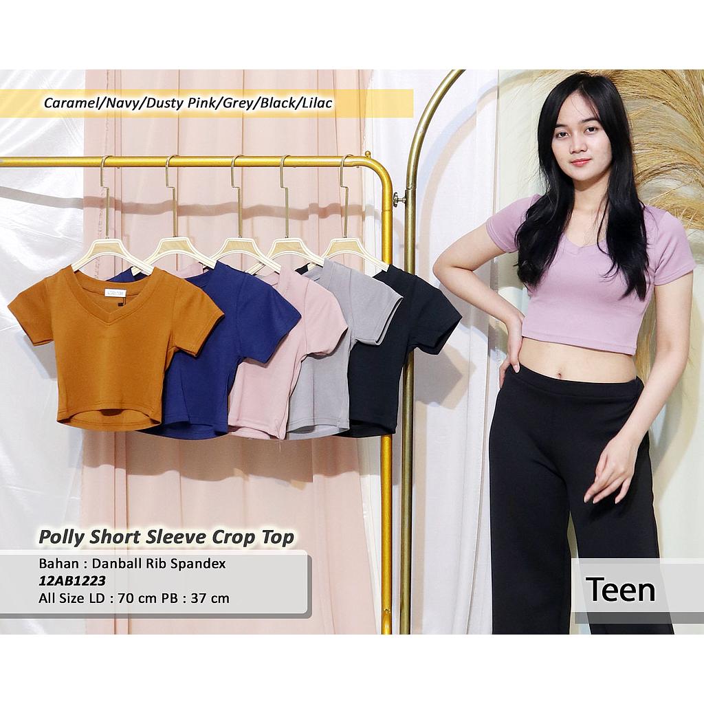 Polly Short Sleeve Crop Top (AB 122)