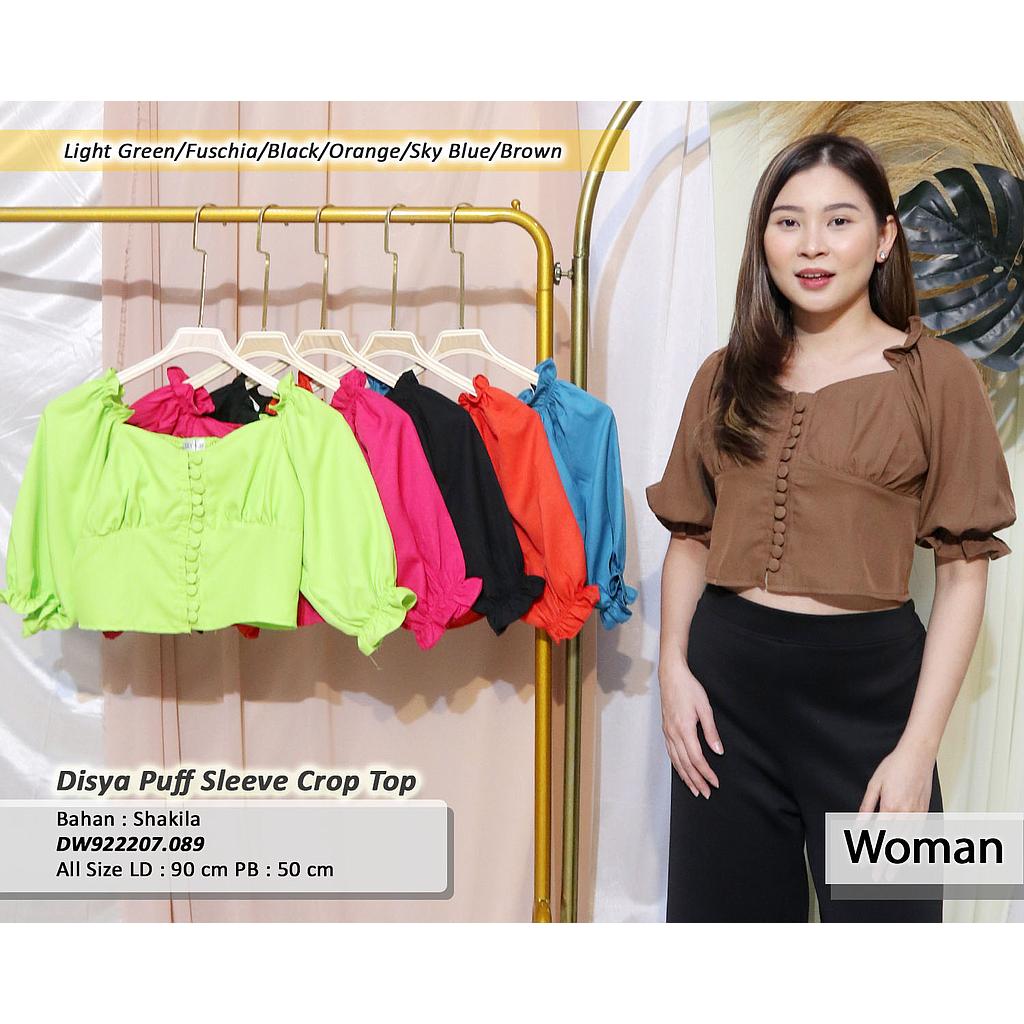 disya puff sleeve  crop top(DW.089)