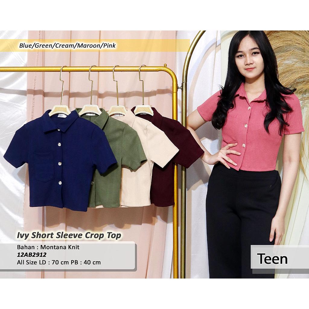 Ivy Short Sleeve Crop Top(AB291)