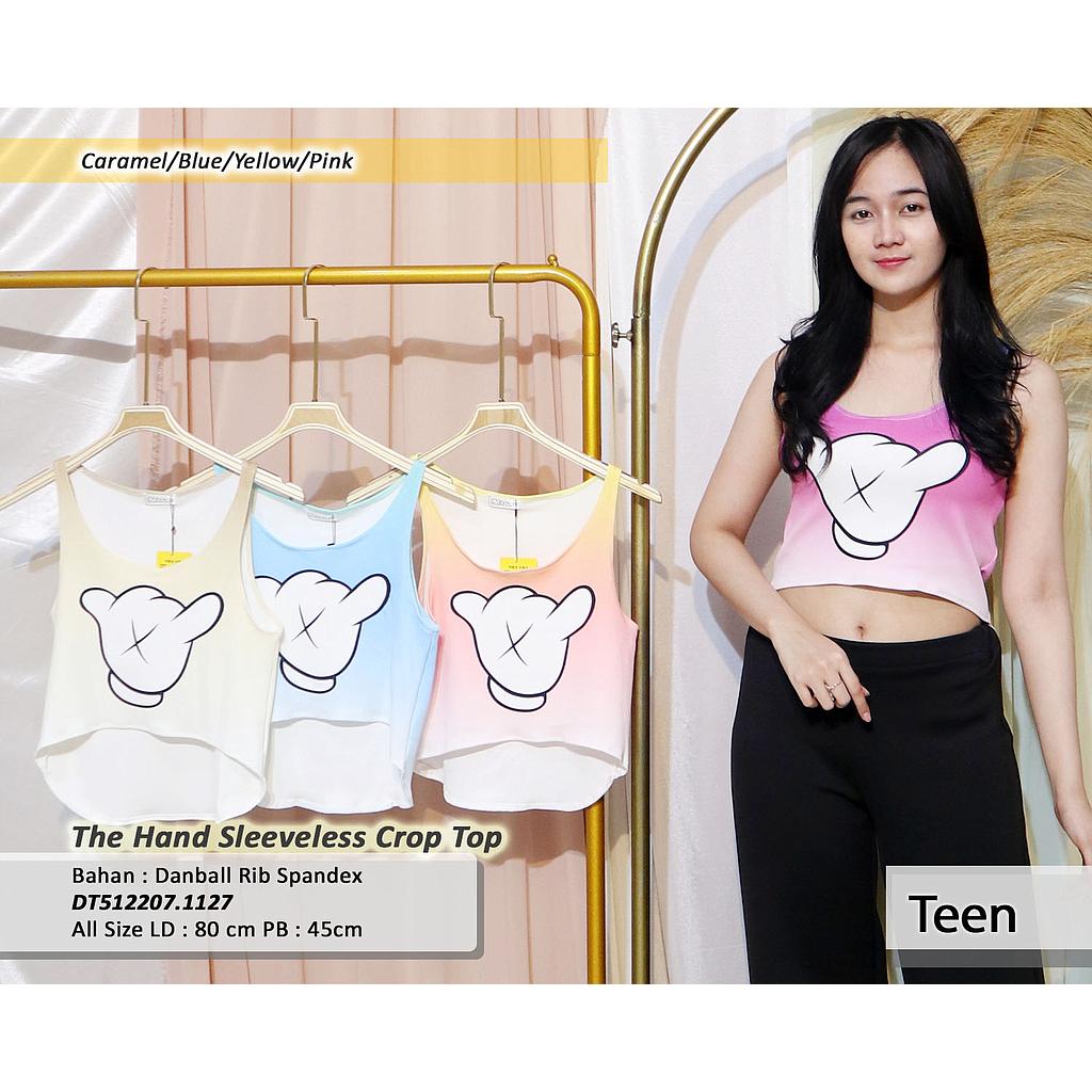 The Hand Sleeveless Crop Top(DT.1127) 
