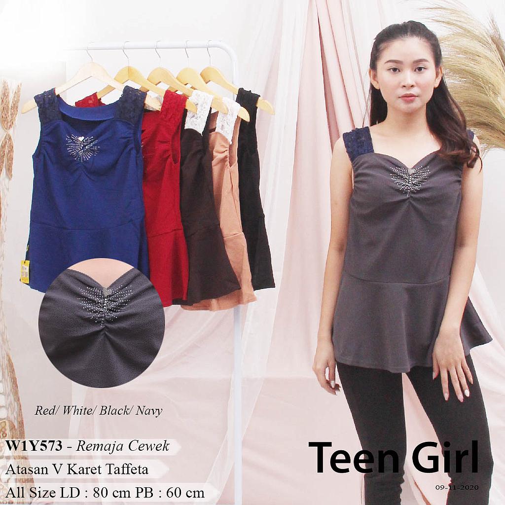 SINGLET PUNDAK KERUT DPN DADA KARET+MTK