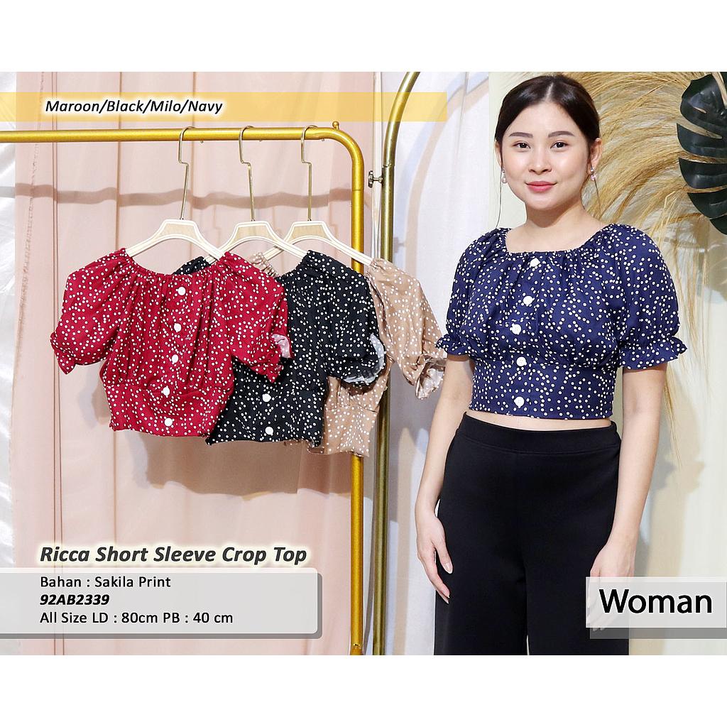 Ricca Short Sleeve Crop Top(AB 233)