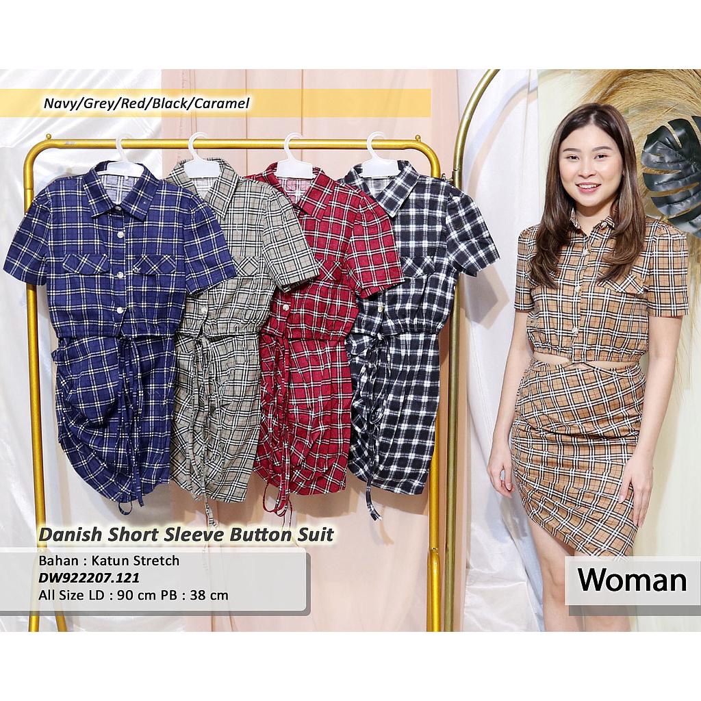 danish short sleeve button suit(DW.121)