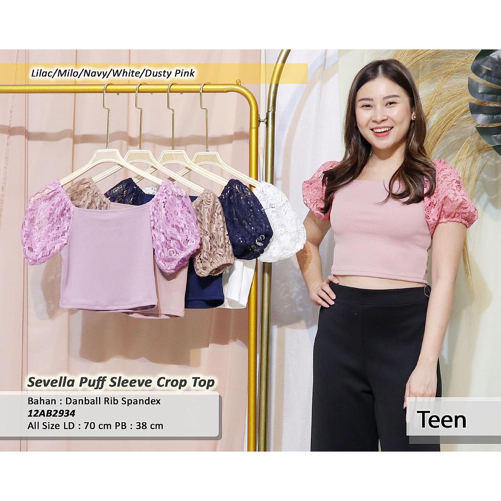 Sevella Puff Sleeve Crop Top(AB 293)