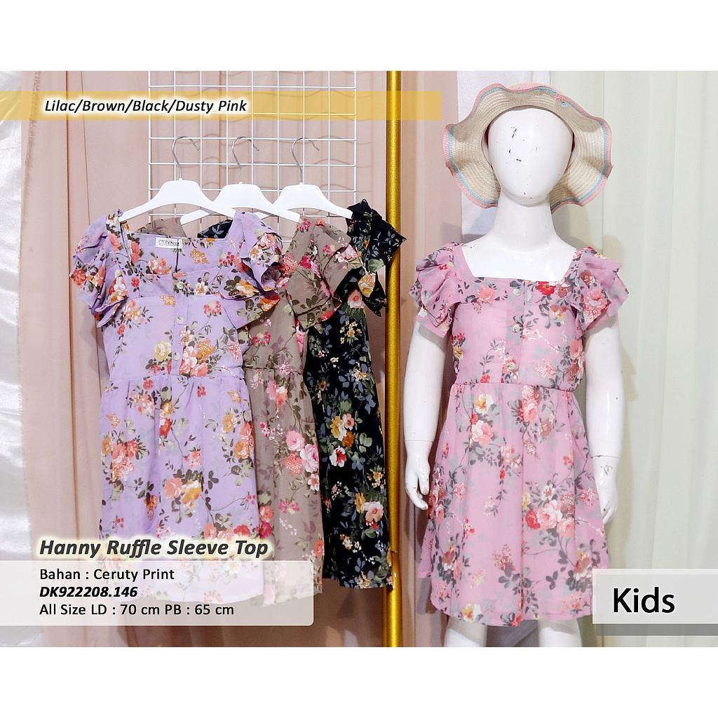 Hanny Ruffle Sleeve Top(DK.146)