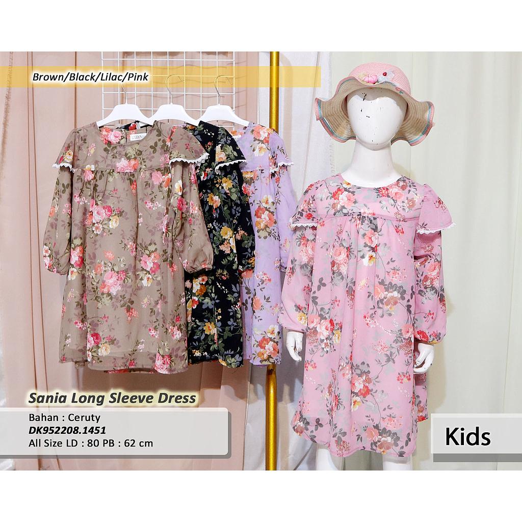 Sania Long Sleeve Dress(DK.1451)