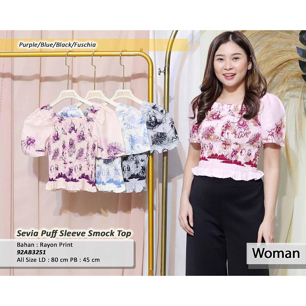 hazel puff sleeve  smock top(AB 325)