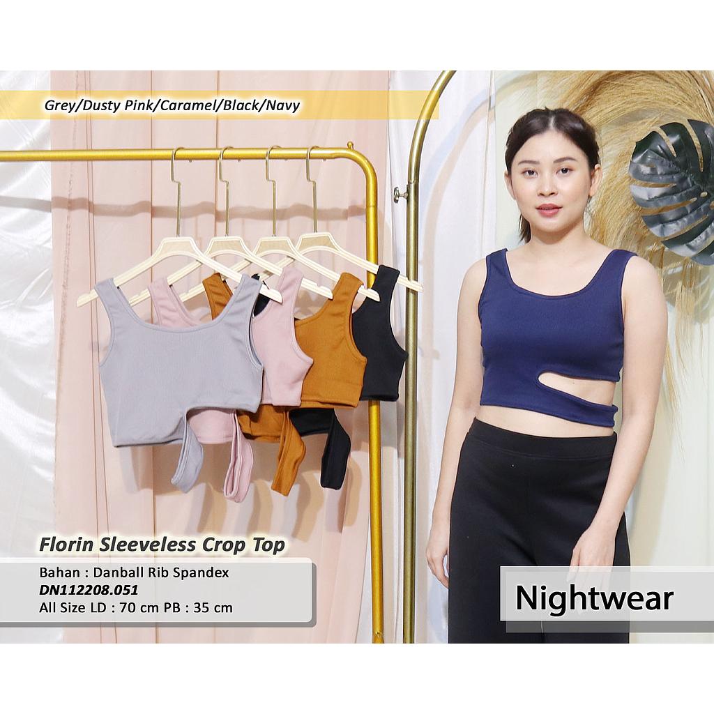 Florin Sleeveless Crop Top(DN.051)