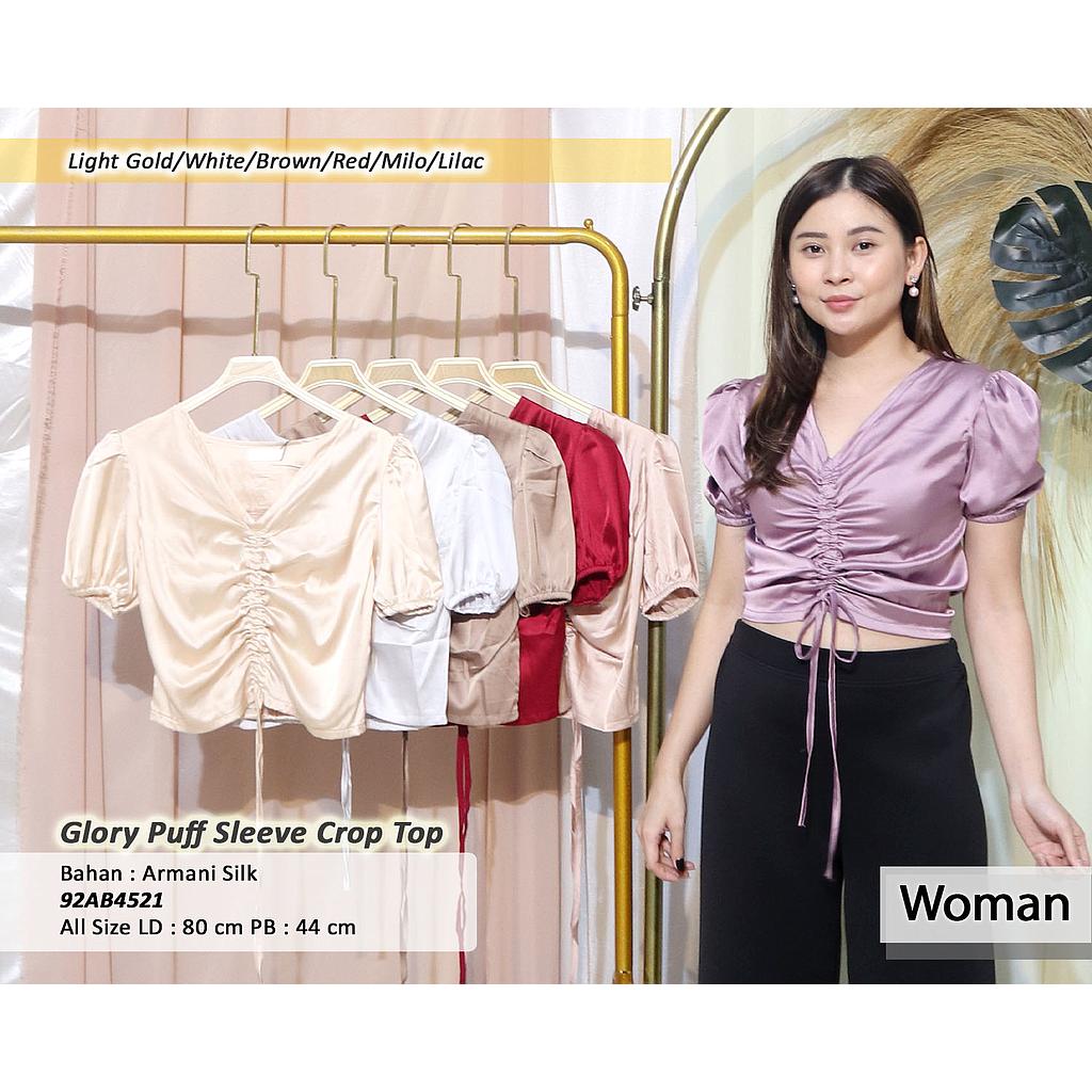 glory puff sleeve crop top(AB4521)