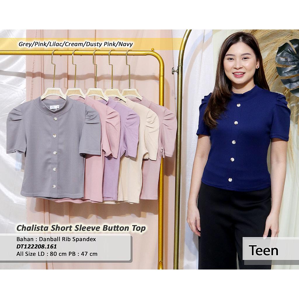 Chalista Short Sleeve Button Top(DT.161)