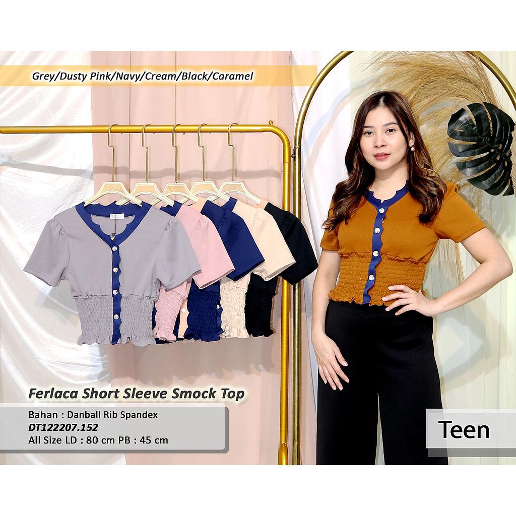 Ferlaca Short Sleeve Smock Top(DT.152)