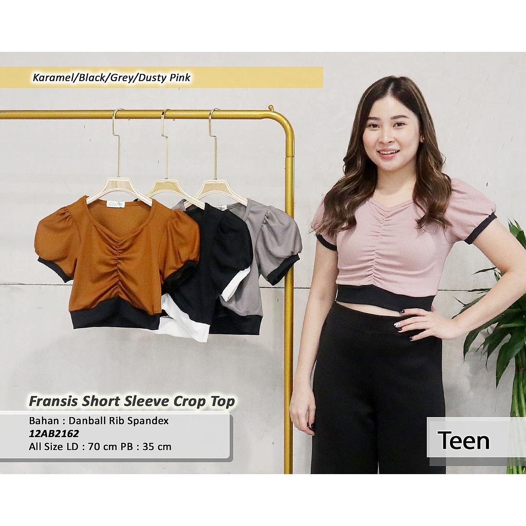 Fransis Short Sleeve Crop Top(AB2162)