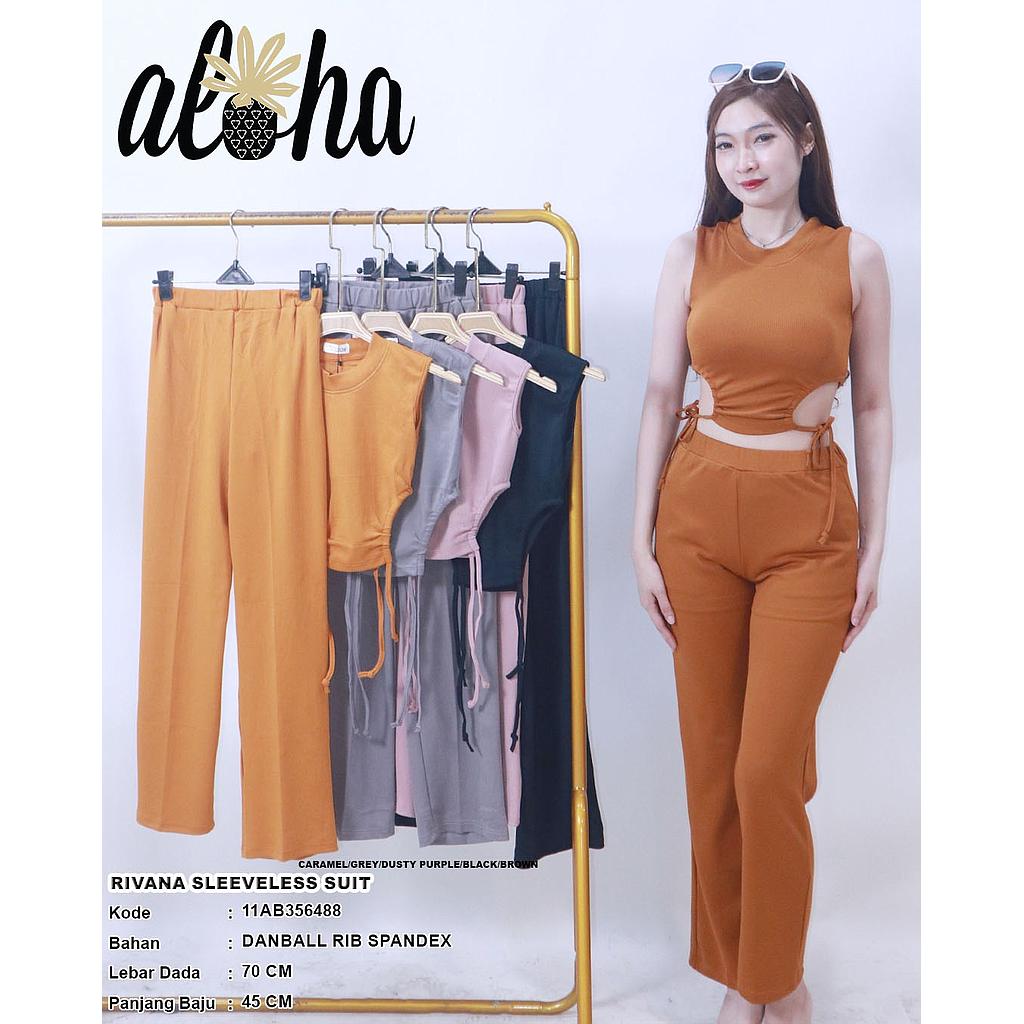 Rivana sleeveless suit (2 piece)(AB356)