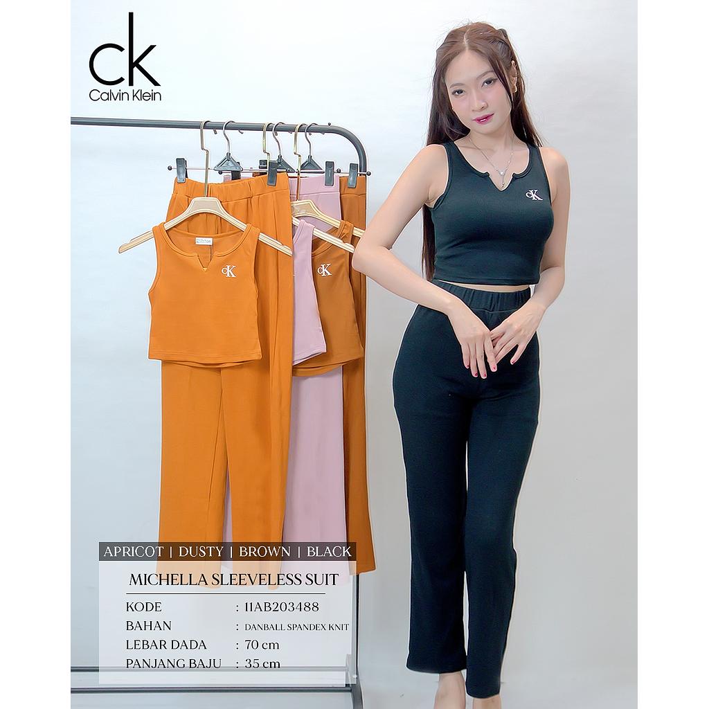 Michella sleeveles suit (2 piece)(AB203)