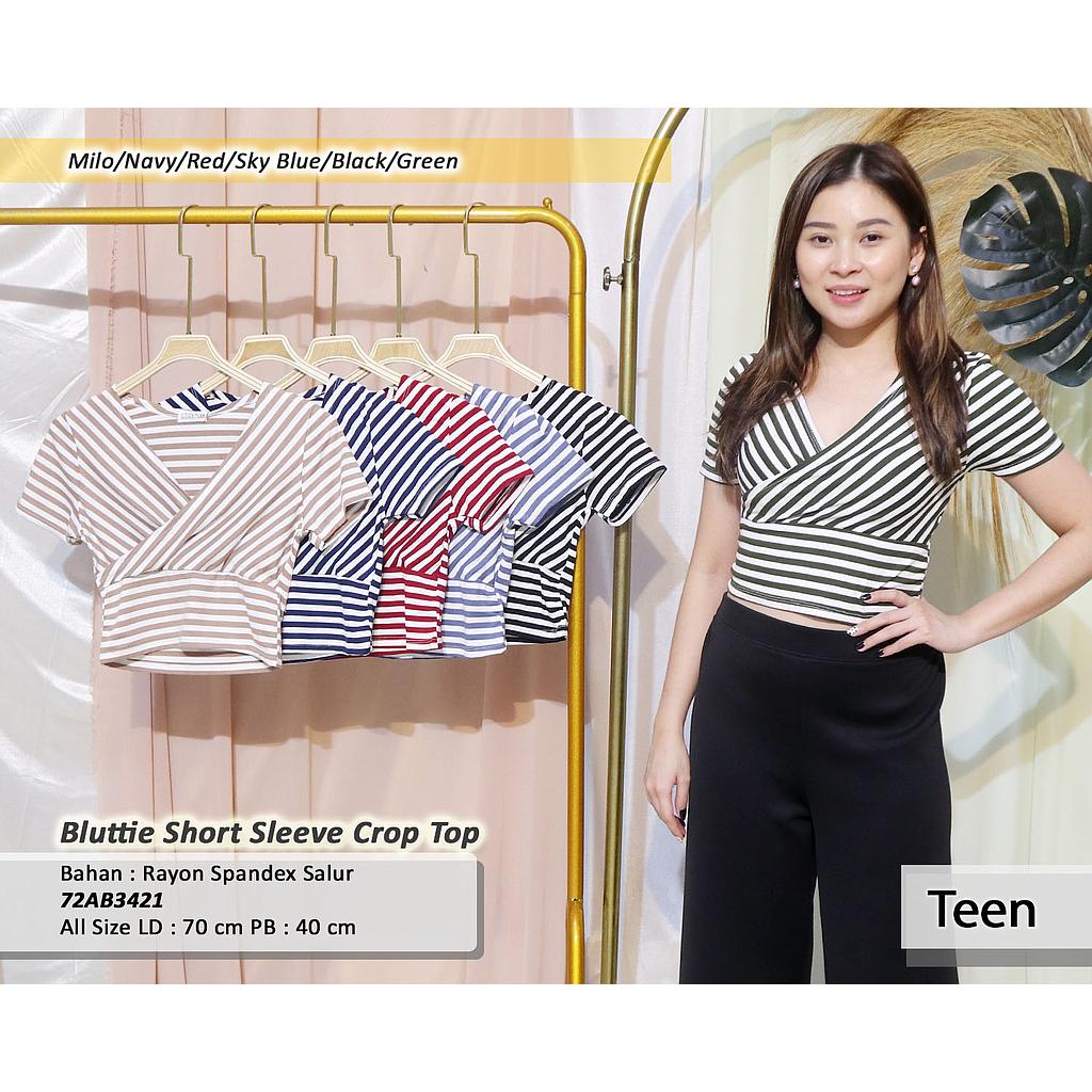 Bluttie Short Sleeve Crop Top(AB3421)