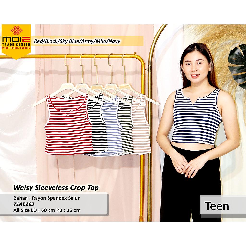 Welsy Sleeveless Crop Top(AB203)