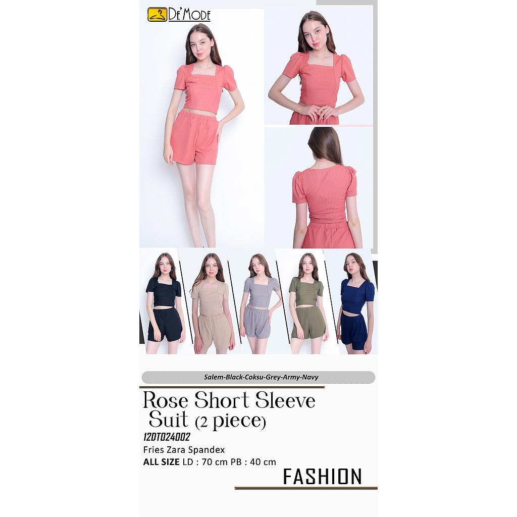 Rose short Sleeve suit (2 piece) (DT024)