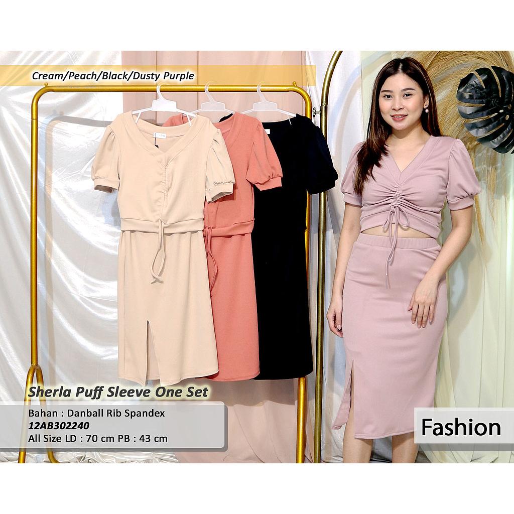 sherla puff sleeve one set(AB302)