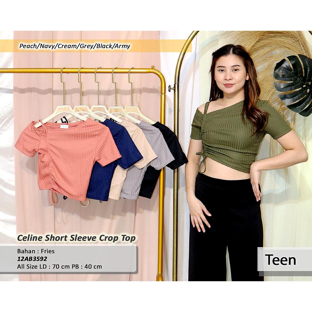 Celine Short Sleeve Crop Top(AB359)
