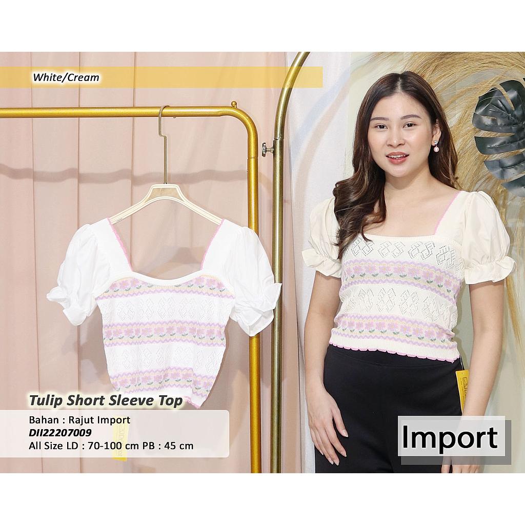 Tulip Short Sleeve Crop Top
