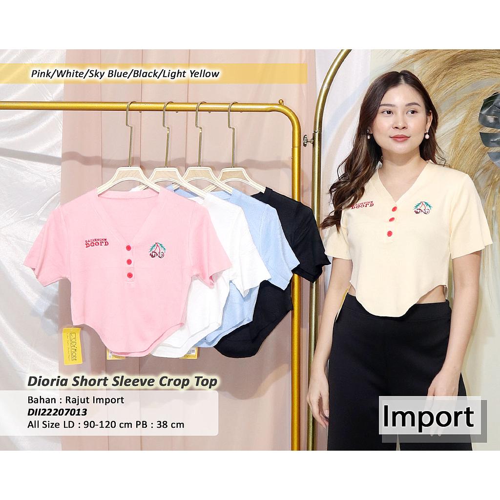 Dioria Short Sleeve Crop Top