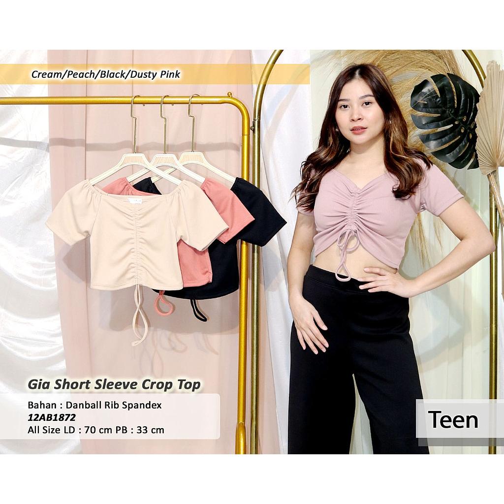 Gia Short Sleeve Crop Top(AB1872)