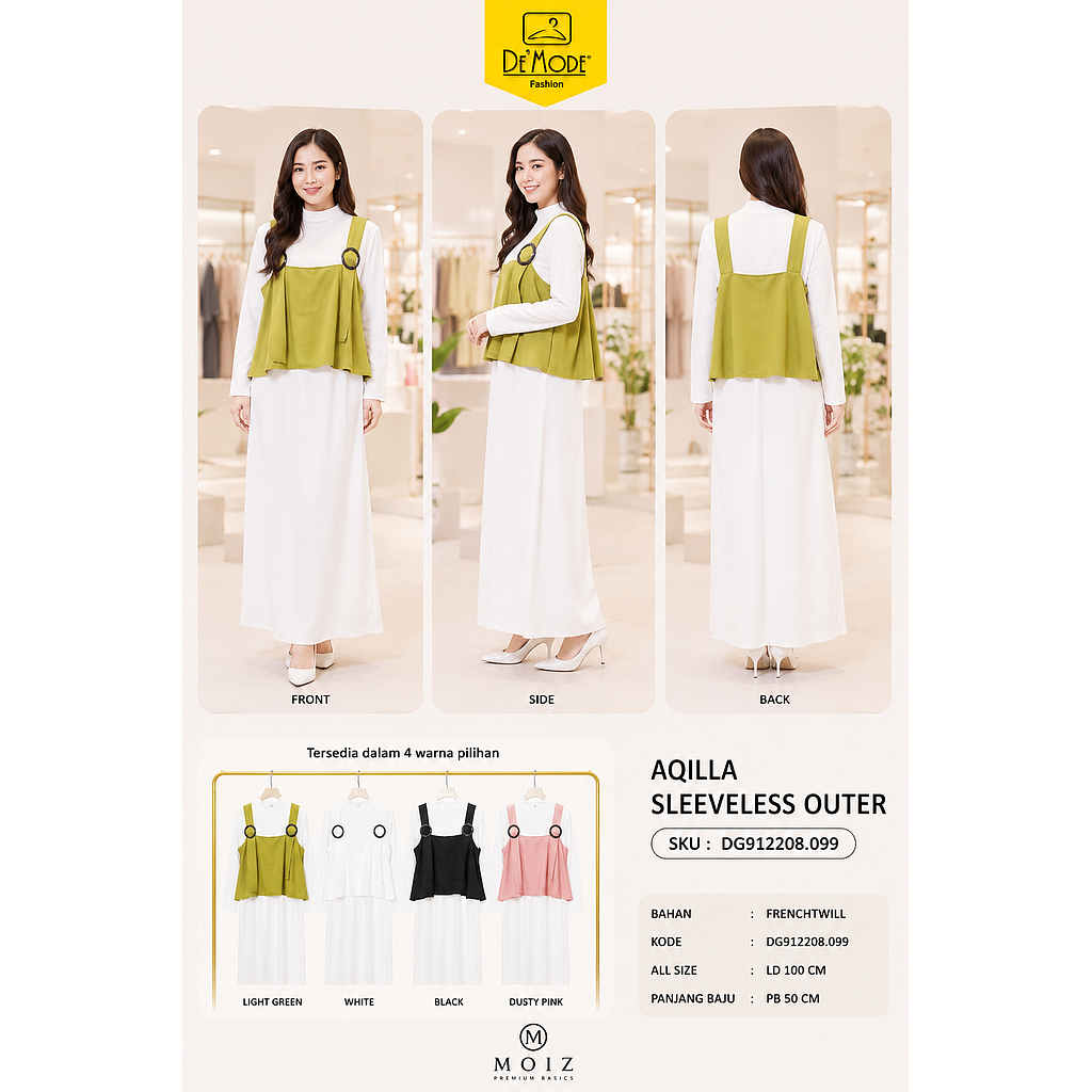 Aqilla Sleeveless Outer+gamis(DG.099)