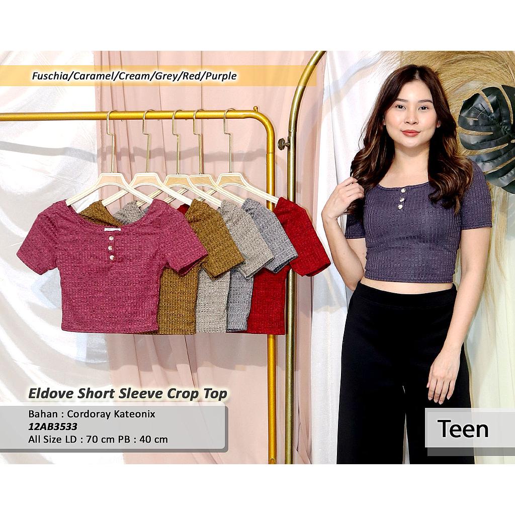 Eldove Short  Sleeve Crop Top(AB353)
