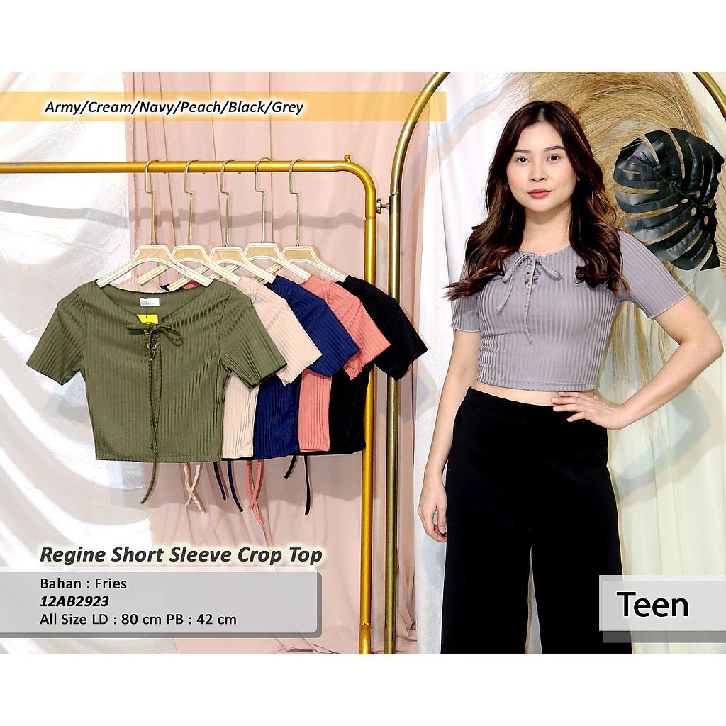 Regine Short Sleeve Crop Top (AB292)