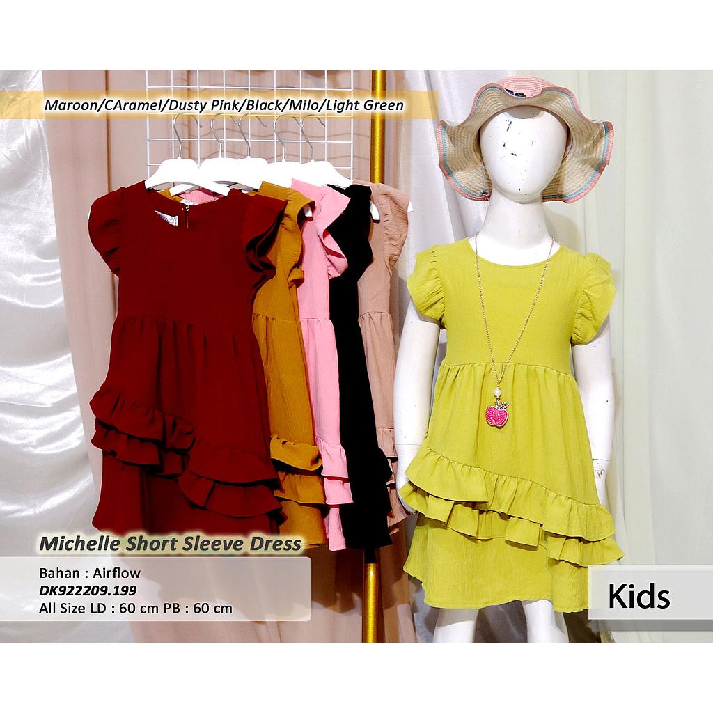 Michelle Short Sleeve Dress(DK.199)