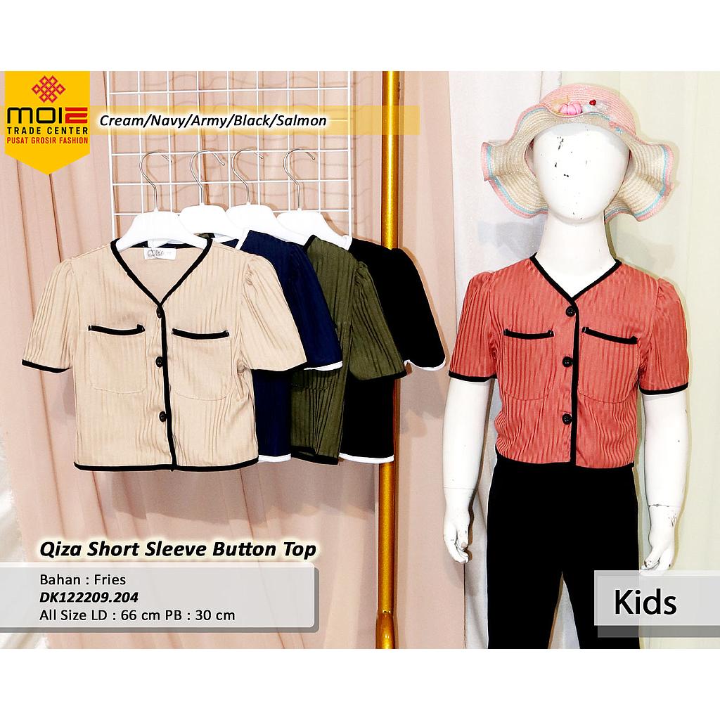Qisha Short Sleeve Button Top(DK.204)