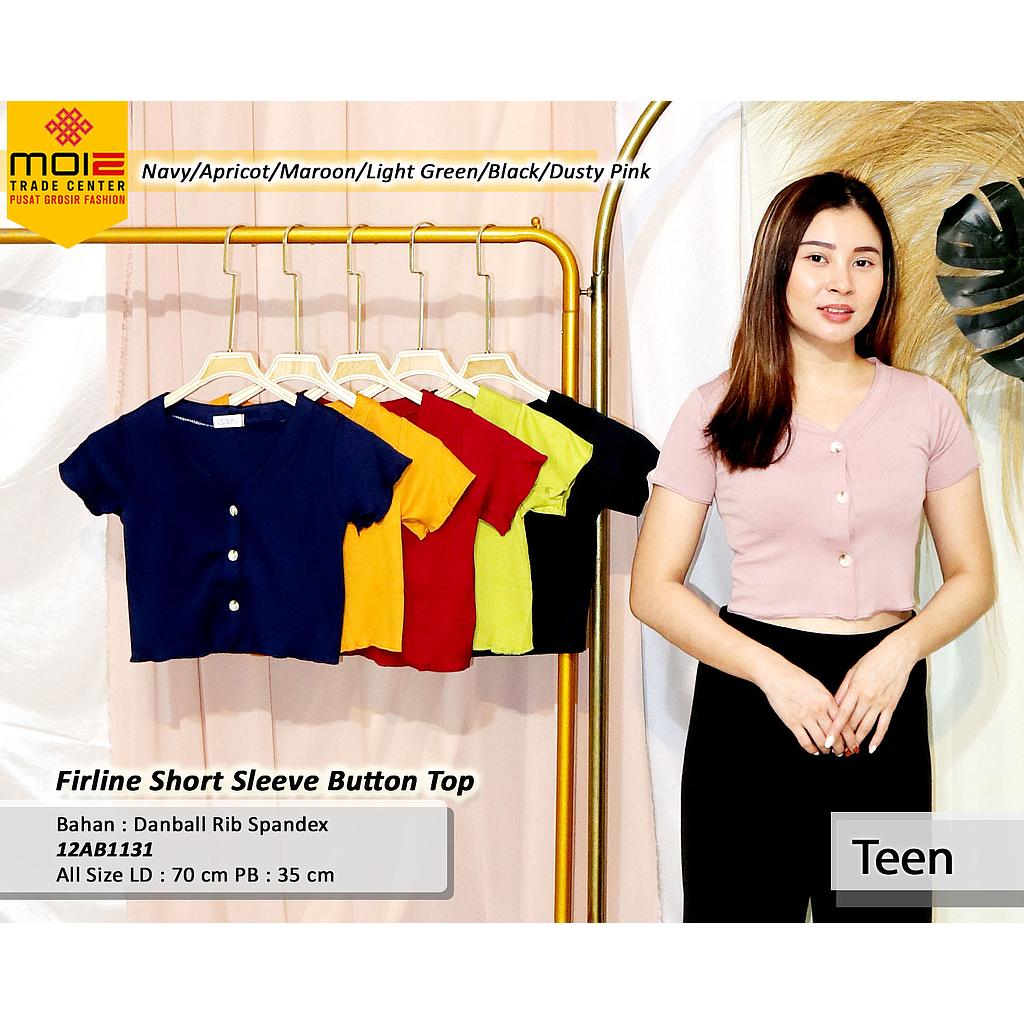 Firline Short Sleeve Button Top(AB113)