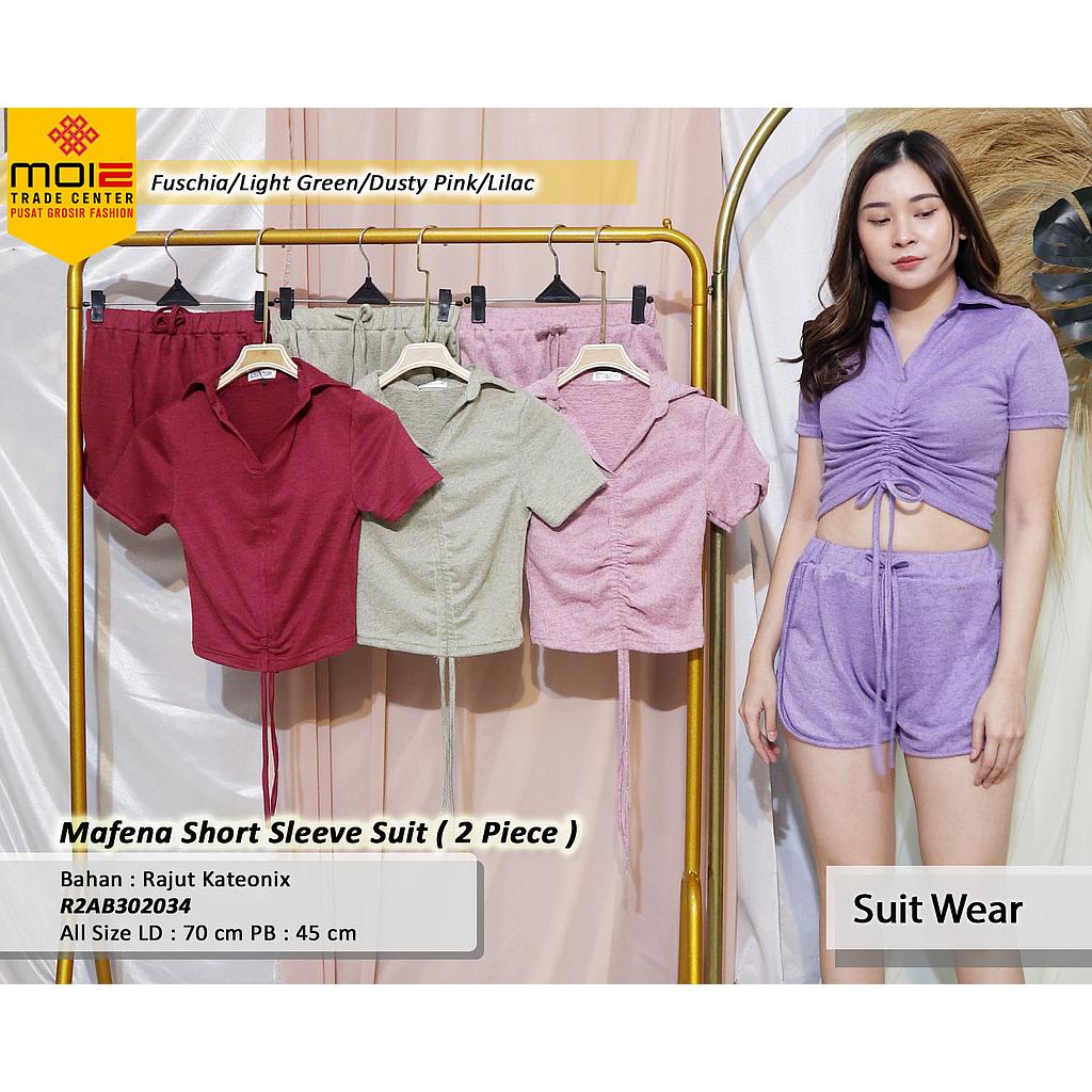 Mafena Short Sleeve Suit (2 Piece) (AB302)