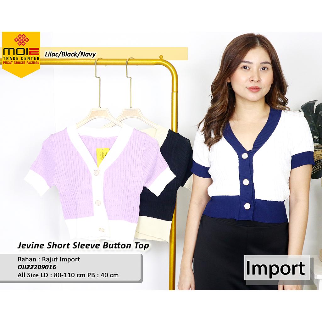 Jevine short sleeve Button Top