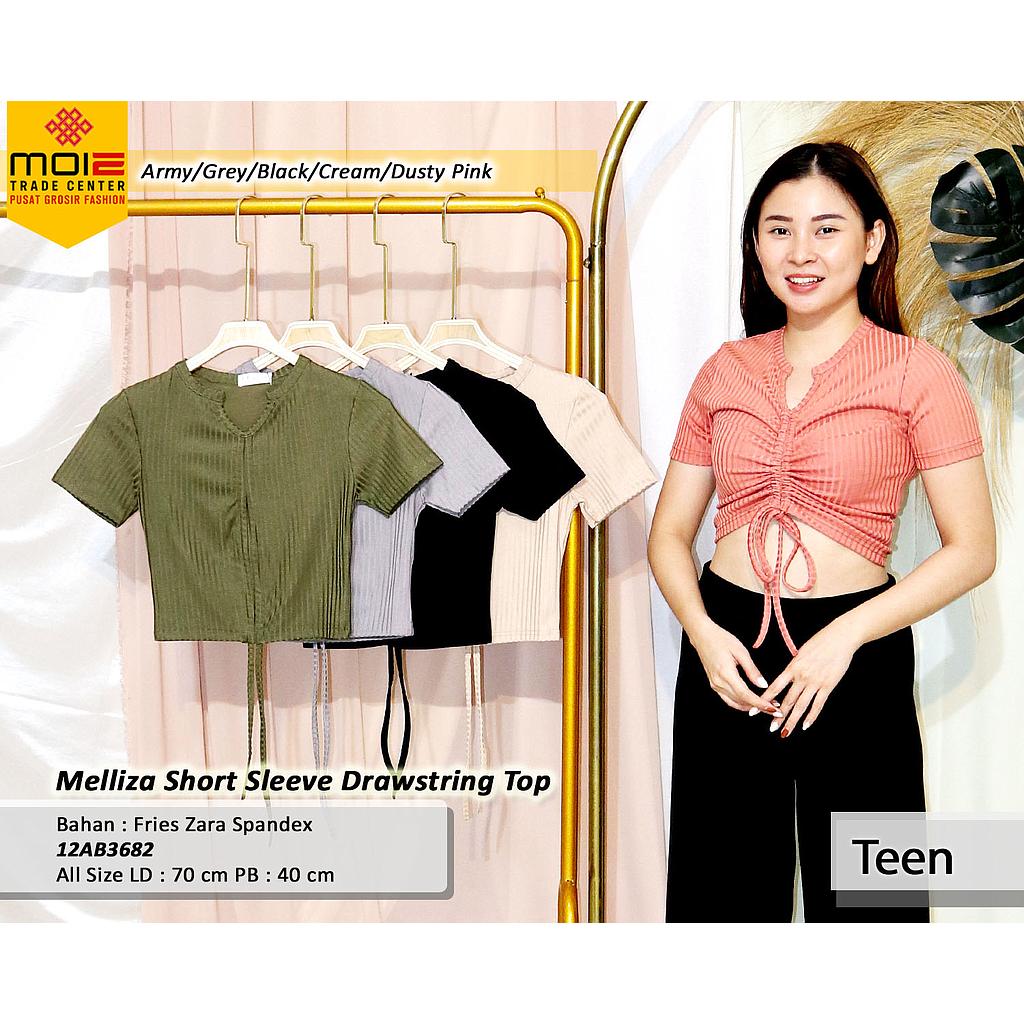 Melliza Short Sleeve Drawstring Top(AB368)